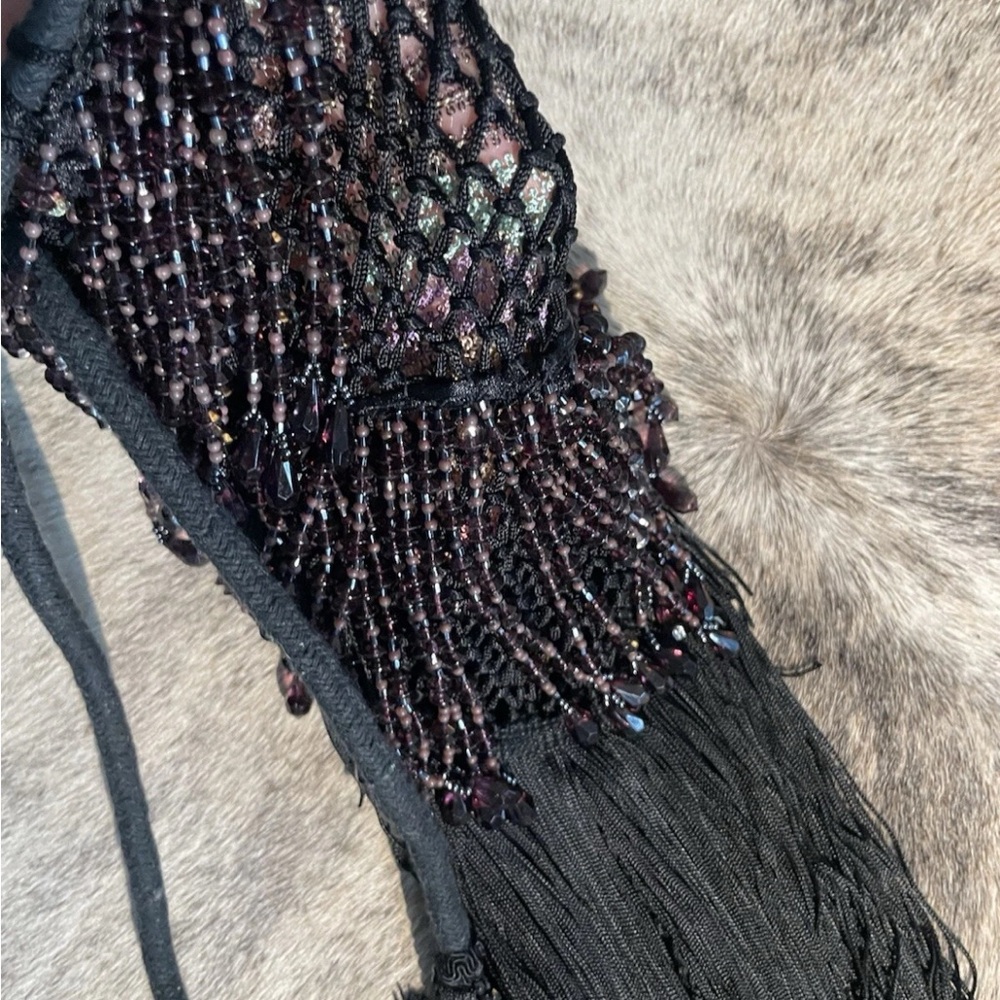 Exclusive MISSONNI bag in burgundy, new condition. Silk weave and rich stones. - Picture 6 of 16